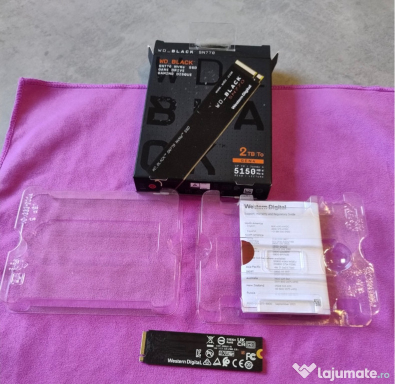 SSD WD Black SN770 2TB PCIe 4.0 x4 M.2. Nou, la cutie!