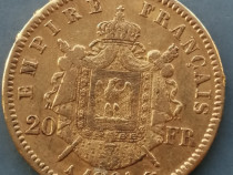 Monede 20 franci aur 1861,1865