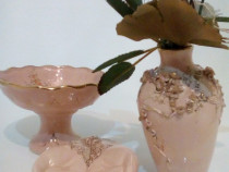 Set ceramica roz pictata manual