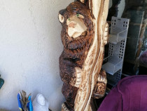 Trofeu urs, sculptat în lemn cu Drujba 1, Schimb