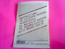 Manual de redresor incarcat baterii Auto Redac 625 M