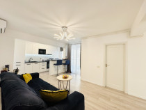 Apartament cu 3 camere complet mobilat si utilat, vedere la