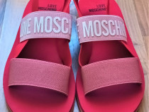 Love Moschino sandale femei, culoarea rosu