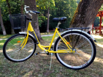 Bicicletă oraș DHS 26 inch galbenă