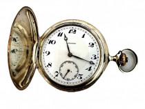 Ceas de buzunar Longines argint, 3 capace, cca. 1925