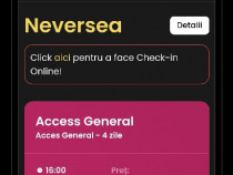Bilet General Access Neversea 4 zile