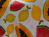 Pătură - NOUA - cu Etichetă - cu fructe exotice - ptr. cadou Paste