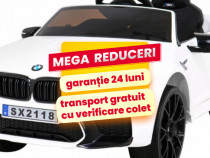 Masinuta Electrica Copii 2-7 Ani Bmw M5 90W, Roti Moi Alb