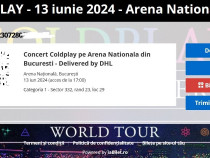 Vand bilet Coldplay 13 iunie loc pe scaun Categoria 1