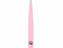 Penseta Sprancene, Profesionala, W7, Slanted Tweezers, Pink