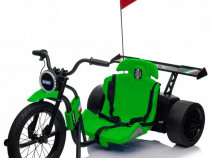 Motocicleta electrica, Kinderauto Drift-Trike, 500W, 24V 10Ah Green