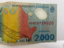 Bancnota 2000 Lei Eclipsa Totala