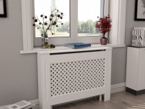 NOU Mască pentru Calorifer/Radiator MDF 112x19x81 cm ALB OFERTA