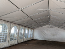 Vand Cort Profesional XXL 8x16 m pt evenim., depozit PVC ignifug alb