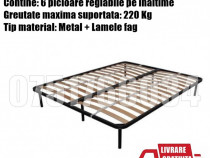 Somiera Cadru Metalic Picioare Reglabile Max 220kg + Livrare GRATUITA