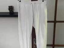 Pantaloni Flared, alb simplu, cu design in dungi, Nou!