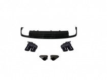 Difuzor Spate S6 - Audi S6 (2019-2022) (Otel Inoxidabil, S-Line Negru)