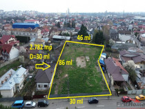 Teren Focsani-CENTRU, 2.782 mp, D=30 ml, comision 0%
