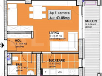 Apartament de vanzare, cu o camera, 40 mp, zona Calea Toront