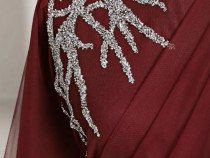 Rochie de seara cărămizie