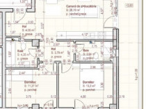 Apartament cu 3 camere, 67 mp, 28 mp terasa, etaj intermedia
