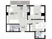 Apartament cu 3 camere, 2 bai, 65 mp, bloc nou, zona Iulius