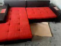 Colțar cu ladă ce se face pat