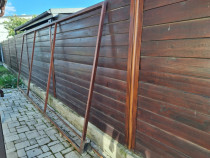 Cadru metalic poarta culisanta si poartă pietonala