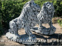 Set statuete lei gigant, gri antichizat, model S66.