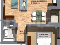 Apartament 2 camere, 55 mp, zona Torontalului