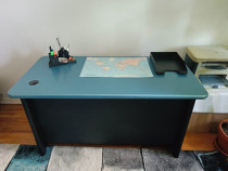 BIROU gri/albastrui cu blat gros