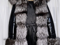 Geacă parka cu blană naturală