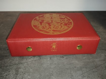 Set Mahjong Chinezesc „Oază de Bambus”, 146 piese, cu husă roșie vinil