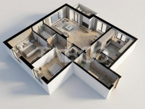Apartament renovat de vanzare 3 camere 80mp 2 bai balcon zon