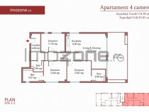 4 camere cu terasa de 22 mp, 3 bai, etaj 1/3, FINISAT MOD...