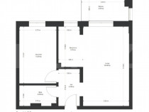 Apartament 2 camere+ balcon, 43.04 mp, zona Ghirodei