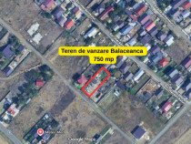 Teren pentru casă &icirc;n Balaceanca cu utilități la stradă