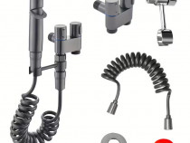 Set de duș tip bideu pentru toaletă, control dublu robinet