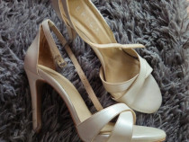 Sandale elegante cu toc mireasă Epica