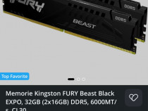 Memorie Kinston 32 gb (2 x16) ddr5 6000mt/s