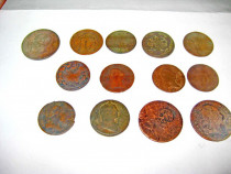 6640-Set 11 Monede bronz vechi majoritatea Austria uzate.