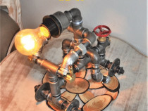 Lampa om moto steampunkdesigncj, lampa steampunk