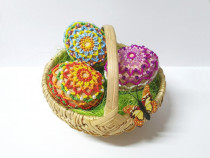 Set 3 oua decorative Paste, handmade din margele pt. Pasti