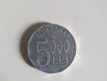 Moneda 5000 lei din anul 2002