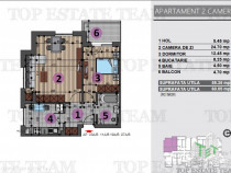 Apartament de 2 camere de in Berceni Grand Arena