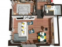 Apartament 2 camere, 63 mp, zona exclusivista Floresti