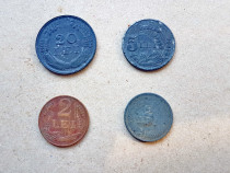 F302-Lot 4 Monede vechi RomaniaRegalista diferite.