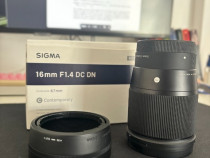 Obiectiv Sigma 16mm F1.4 DC DN Contemporary Sony E
