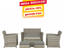 Set mobilier exterior gradina/terasa/balcon 2 fotolii canapea + măsuță