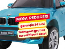 Masinuta Electrica Pentru Copii 1-6 Ani BMW X6M Cu Roti Moi Albastru